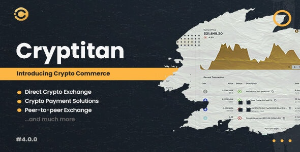 Cryptitan (v5.1.1) 多功能加密货币交易所，支持ERC20和BEP20代币 - 礼品卡市场