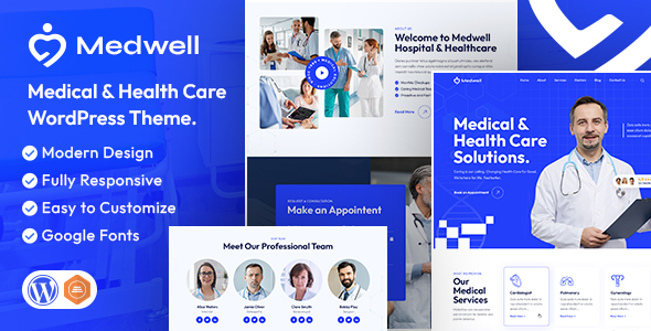 Medwell v1.0 医疗与健康护理WordPress主题 - 专业医疗网站设计