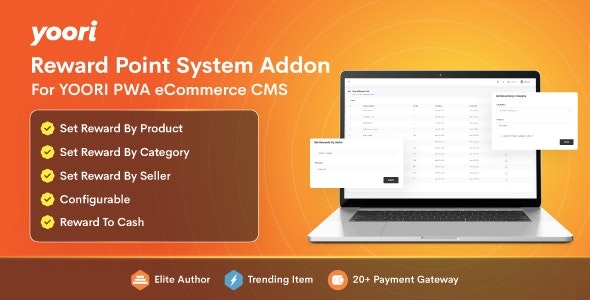Reward Point System Addon for YOORI eCommerce CMS (v1.0.0) - YOORI电商CMS积分奖励系统插件