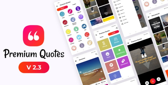 Premium Quotes (v2.4) 安卓名言应用与Firebase管理面板