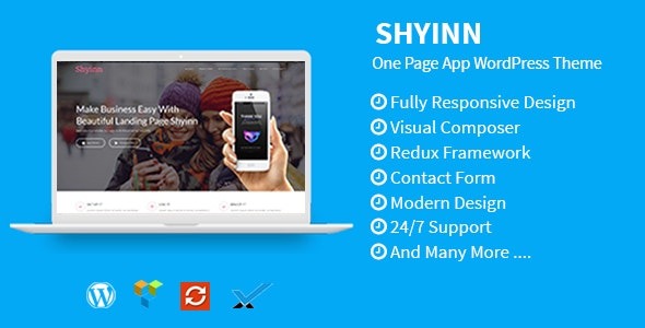 Shyinn (v1.4) 单页应用WordPress主题 - 响应式设计，适合企业官网