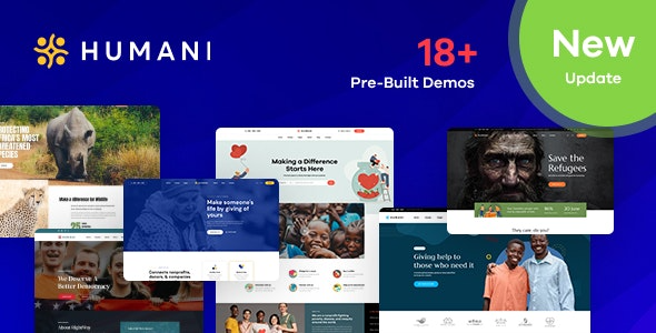 Humani v1.2.2 非营利与慈善 WordPress 主题 - 专为慈善机构设计