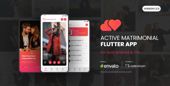 Active Matrimonial Flutter App v1.9.1 - 动态婚恋交友Flutter应用