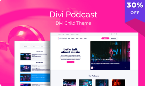 Divi Podcast v1.1.8 - 专业播客WordPress主题