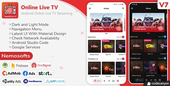 Android Online Live TV Streaming v.8.2 - 安卓在线直播电视流媒体解决方案