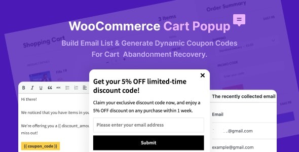 WooCommerce Cart Popup v1.0 购物车弹窗插件 - 有效减少购物车弃单率