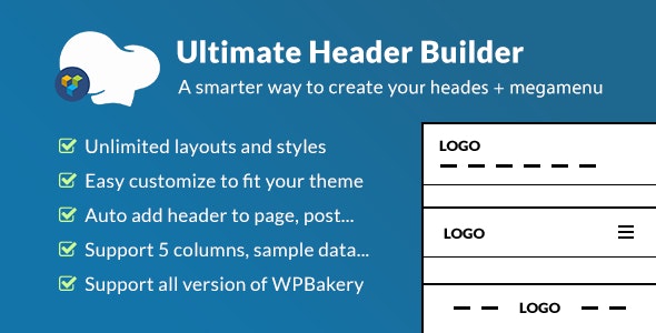 Ultimate Header Builder v1.8.2 Addon WPBakery Page Builder - 终极页眉构建器插件
