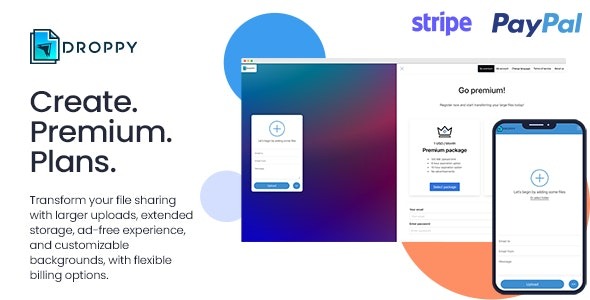 Premium subscription v2.1.8 Droppy在线文件传输和共享主题