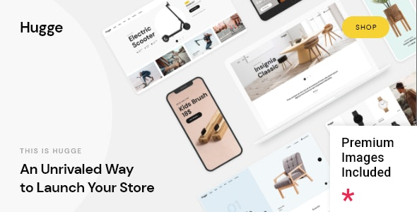 Hugge (v1.0) Elementor WooCommerce主题 - 现代简约电商网站模板
