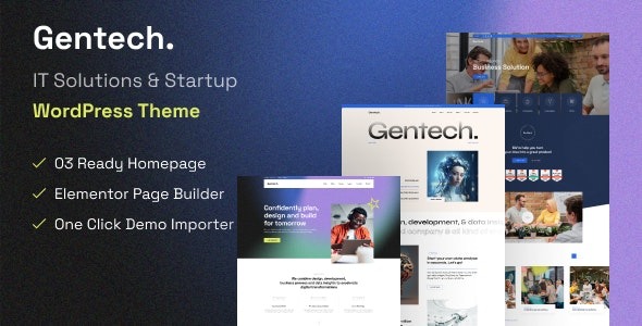 Gentech v1.0.0 IT解决方案和初创企业WordPress主题