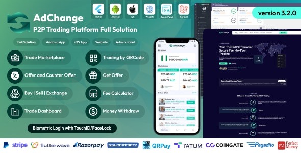 adChange v3.2.0 P2P交易平台完整解决方案 - 高效安全的点对点交易系统