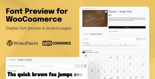TW Font Preview for WooCommerce v1.0 - WooCommerce字体预览插件