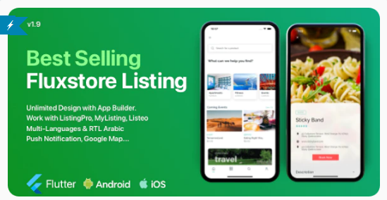 FluxStore Listing (v4.0) 最佳目录 WooCommerce Flutter 应用