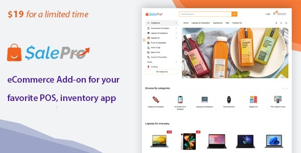 eCommerce add-on for SalePro POS, inventory management app v1.2.0 - SalePro POS库存管理应用的电子商务扩展插件