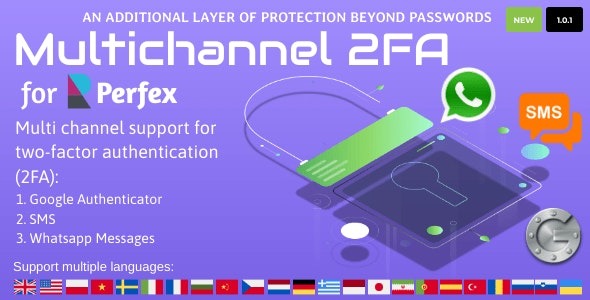 Multichannel Two Factor Authentication for Perfex CRM v1.0.1 - 多通道双重认证安全插件