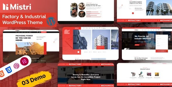 Mistri v1.0 Factory & Industrial WordPress Theme - 工业与工厂风格WordPress主题
