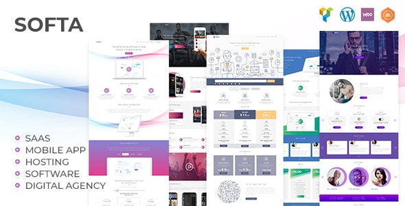 Softa (v1.3.7) SaaS、软件和WebApp WordPress主题 - 专业网站建设解决方案