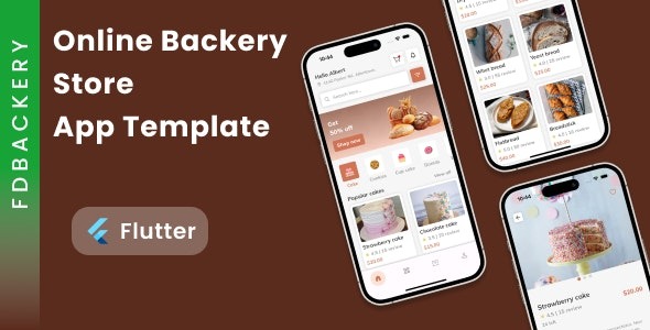 FDBackery v1.0 Flutter在线面包店应用模板