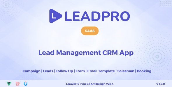 LeadPro SAAS v1.0.1 潜在客户与呼叫中心管理CRM系统