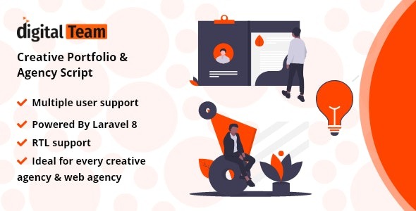 DigitalTeam v2.0.0 创意作品集与代理脚本 - 专业展示与代理解决方案