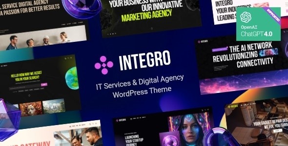 Integro v1.5 IT服务与数字机构WordPress主题 - 专业IT解决方案与数字代理网站设计