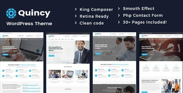 Quincy v3.0 Business Consulting WordPress Theme - 专业商业咨询WordPress主题
