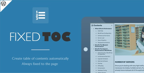 Fixed TOC (v4.1.0) WordPress目录插件 - 固定侧边栏导航工具