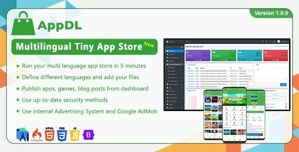 AppDL v2.0 – 多语言微型应用商店 WordPress主题