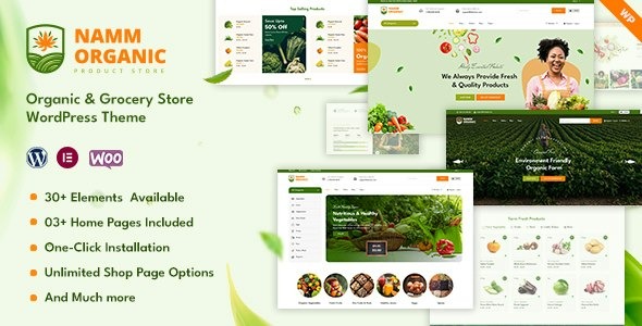 Namm v1.0.6 Grocery Shop WordPress Theme - 有机食品与农业商店WordPress主题