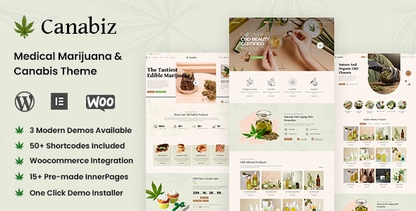 Canabiz v1.0.5 Weed Medical Marijuana, Cannabis Shop Theme - 大麻医疗商店WordPress主题