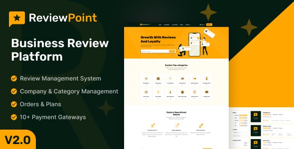 ReviewPoint v2.0.0 Business Review Platform - 企业评论平台WordPress主题