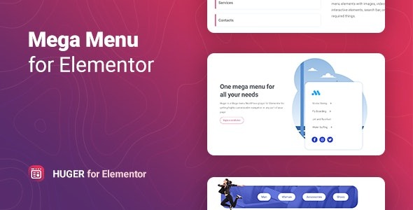 Huger v1.1.3 Mega Menu for Elementor - Elementor超级菜单插件