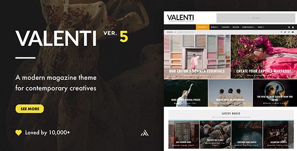 Valenti v5.5.4 WordPress高清评论杂志新闻主题 - 专业媒体网站解决方案