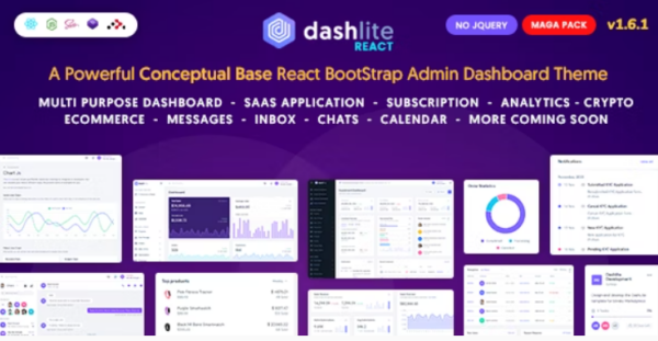 DashLite v1.8.0 React 后台管理仪表盘模板