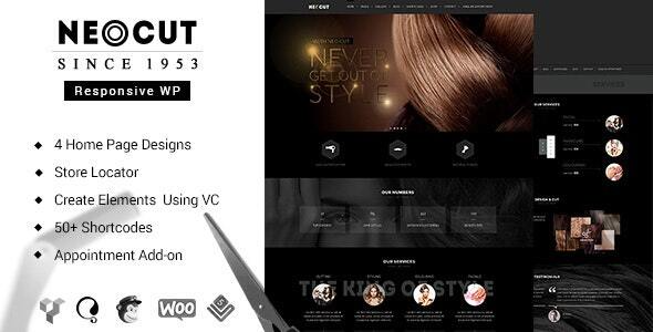 Neo Salon (v3.5) 理发店WordPress主题 - 专业美发沙龙网站设计