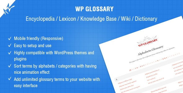 WP Glossary (v2.8) 百科全书/词典/知识库/Wiki/字典 WordPress插件