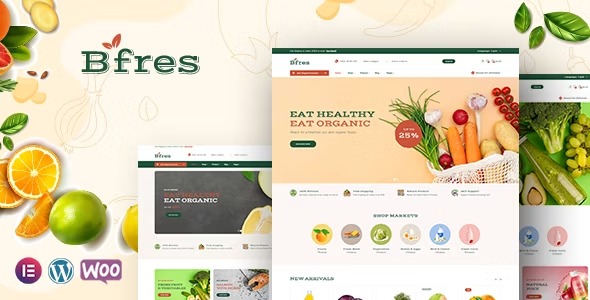 Bfres (v1.1.5) 有机食品WooCommerce主题 - 健康食品电商网站模板