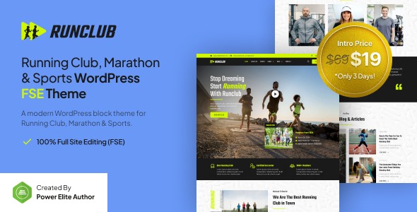 Runclub v1.0.0 跑步俱乐部、马拉松与体育FSE WordPress主题