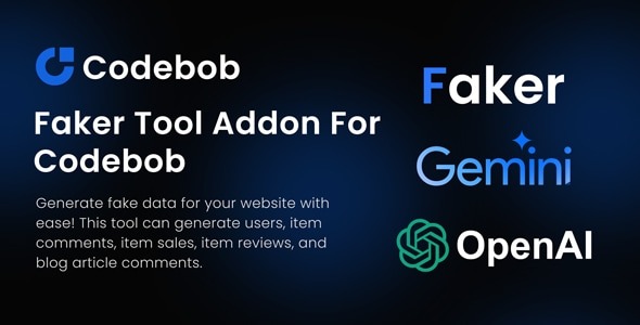Faker Tool With AI For Codebob v1.2 - 使用AI生成模拟数据的Codebob工具