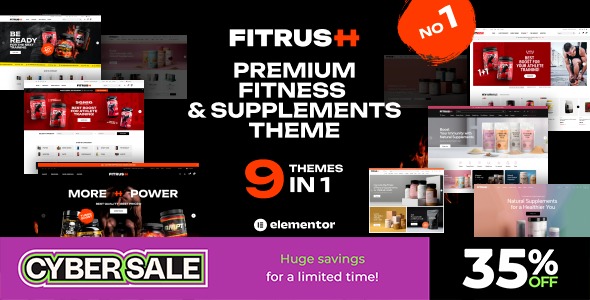 Fitrush v1.3.3 健身与健康补充品WordPress主题