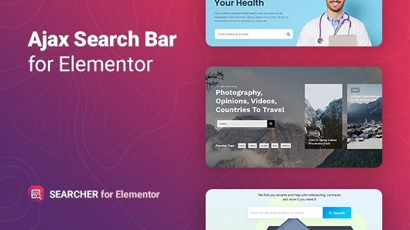 Searcher Ajax Search for Elementor v1.0.3 - Elementor的Ajax搜索插件