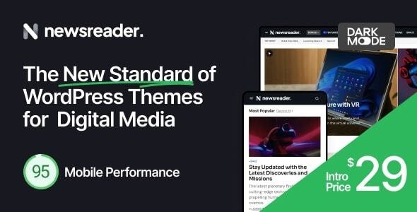 Newsreader v1.1.0 革命性的数字媒体WordPress主题
