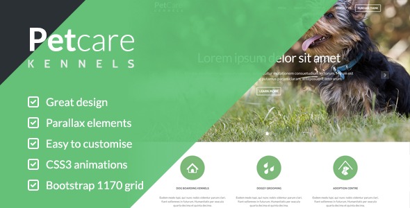 PetCare Dog Kennels v1.4.1 WordPress主题 - 宠物护理狗舍网站模板