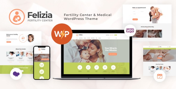 Felizia v1.3.0 生育中心和医疗WordPress主题