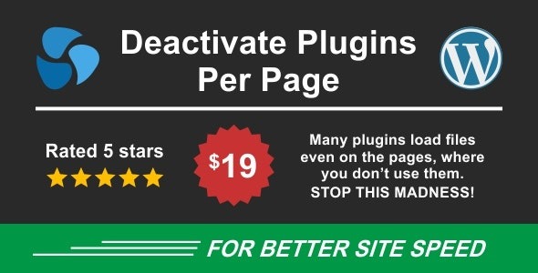 Deactivate Plugins Per Page v1.17.0 提升WordPress性能的插件