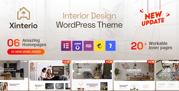 Xinterio v4.0 室内设计WordPress主题 + RTL支持