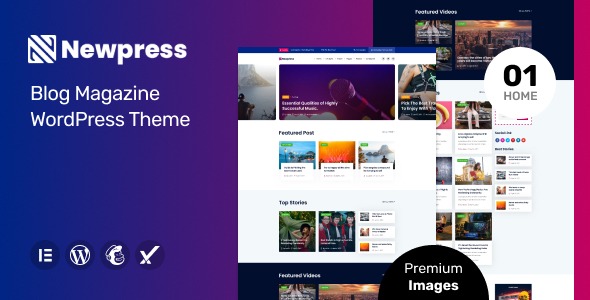 Newpress v2.0.0 博客杂志WordPress主题 - 现代设计与多功能布局