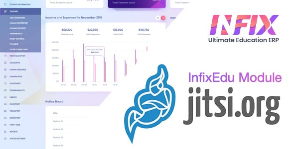 Jitsi Meet Module v1.4.5 InfixEdu学校管理系统软件 - 在线视频会议集成模块