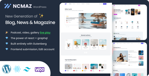 Ncmaz (v1.4.3) 博客杂志WordPress主题 - 现代设计与多功能性