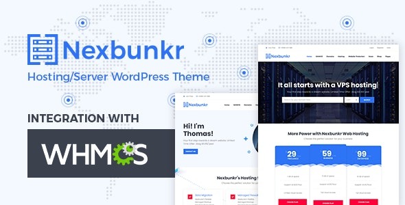 Nexbunker (v1.8) 主机/服务器 WordPress主题 + WHMCS